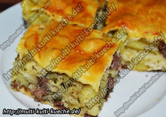 Börek mit Kartoffel und Fleischfüllung