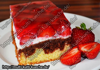 Erdbeer Marmor Kuchen