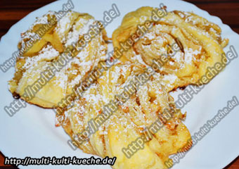 Weihnachtliche Franzbrötchen mit Apfel Zimt Füllung