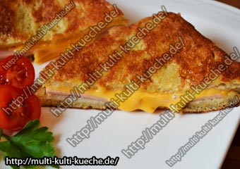 French Toast mit Schinken und Käse