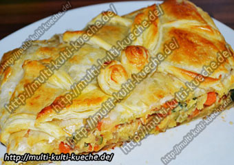 Gemüse im Blätterteig