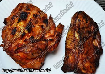 Knusprige BBQ Hähnchenschenkel vom Grill