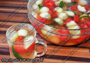 Melone Traube Bowle