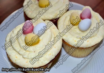 Ostermuffins mit Frischkäse Orangen Creme
