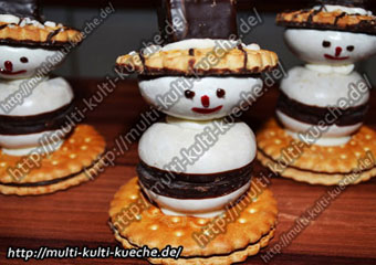 Schneemann Kekse - Snowman Cookies - Cookie Biscuit