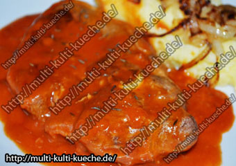 Steak in Tomatensauce