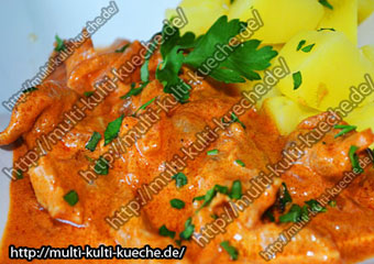 Stroganoff mit Tomatenmark