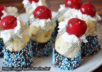 Süße Bananen Häppchen