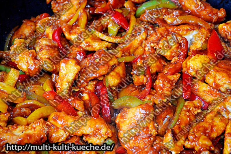 Hähnchen Paprika Pfanne