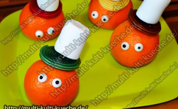 Clementinen Männchen für Kinder